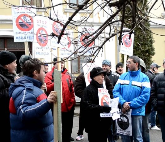 Proteste la Baile Felix impotriva exploatarii gazelor de sist